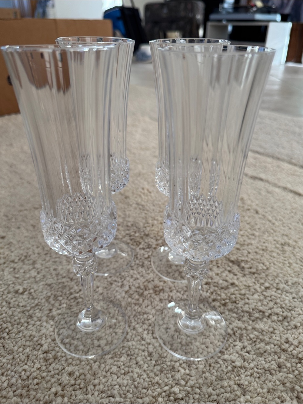 Waterford Crystal Fluted Champagne Flutes - Set of 4